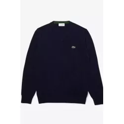 PULL À COL V EN COTON BIOLOGIQUE UNI