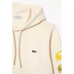 SWEATSHIRT À CAPUCHE AVEC CROCODILES CONTRASTÉS