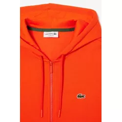 SWEATSHIRT JOGGER ZIPPÉ HOMME EN MOLLETON LACOSTE AVEC POCHE KANGOUROU