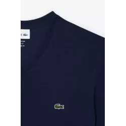 T-SHIRT COL V EN JERSEY DE COTON PIMA UNI