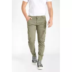 Pantalon cargo Alban kaki