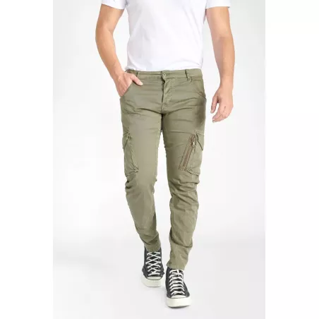 Pantalon cargo Alban kaki