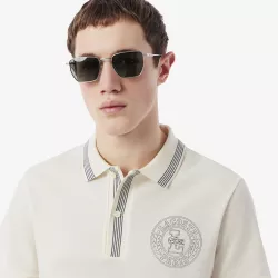 Polo L.12.12 regular fit badge imprimé