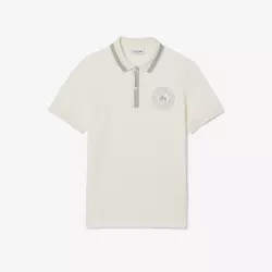 Polo L.12.12 regular fit badge imprimé