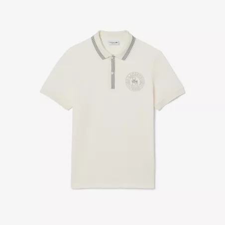 Polo L.12.12 regular fit badge imprimé