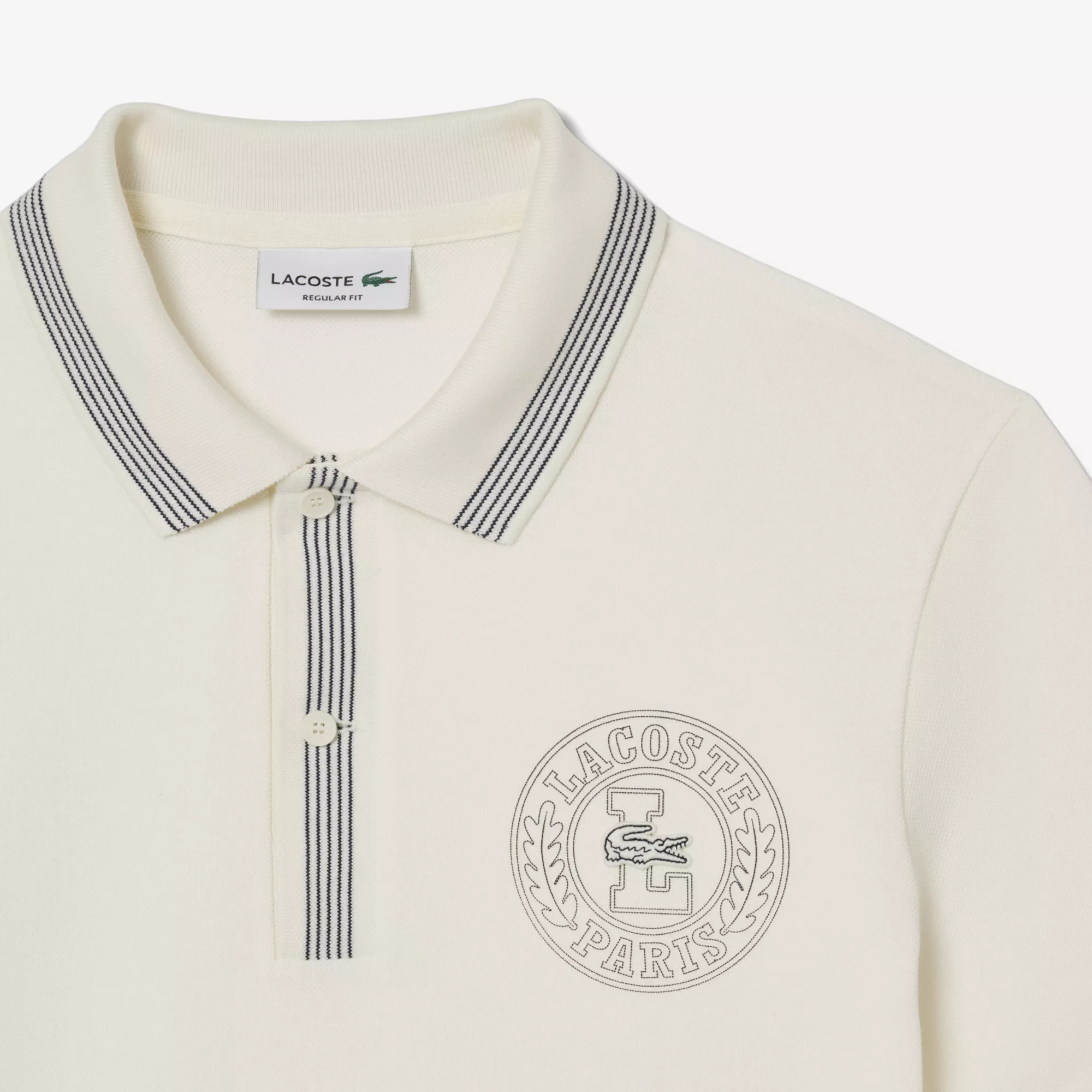 Polo L.12.12 regular fit badge imprimé