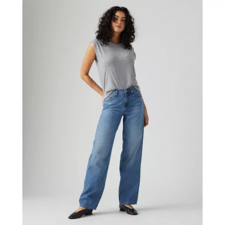 Jean Baggy Dad Lin+ Denim