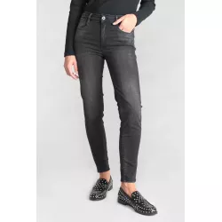 Jeans pulp slim Acya taille haute 7/8ème noir N°1