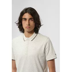 Polo piqué imprimé manches...