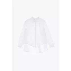 Chemise à col classique et ourlet asymétrique