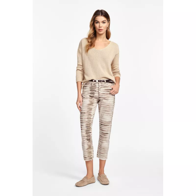 Pantalons imprimés coupe cropped