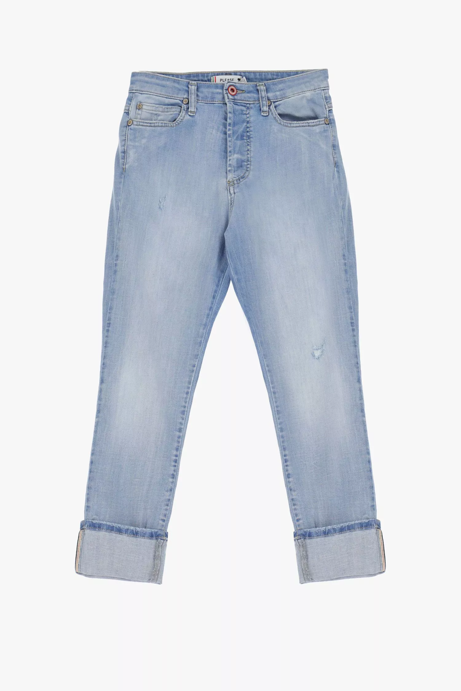 Jeans fuselés avec ourlets