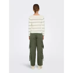 Pull col V sans manches en tricot
