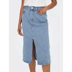 JUPE MIDI EN JEAN