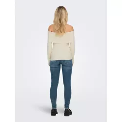 Pull en tricot à épaules dénudées