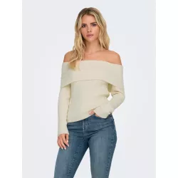 Pull en tricot à épaules dénudées
