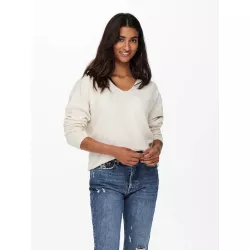 Pull col en V manches longues