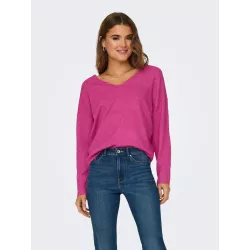 Pull col en V manches longues