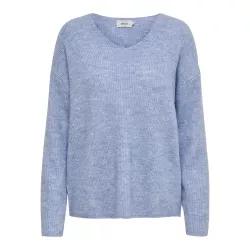Pull col V à manches longues en tricot