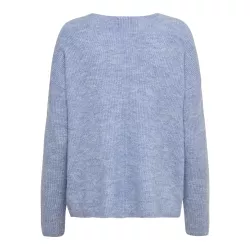 Pull col V à manches longues en tricot