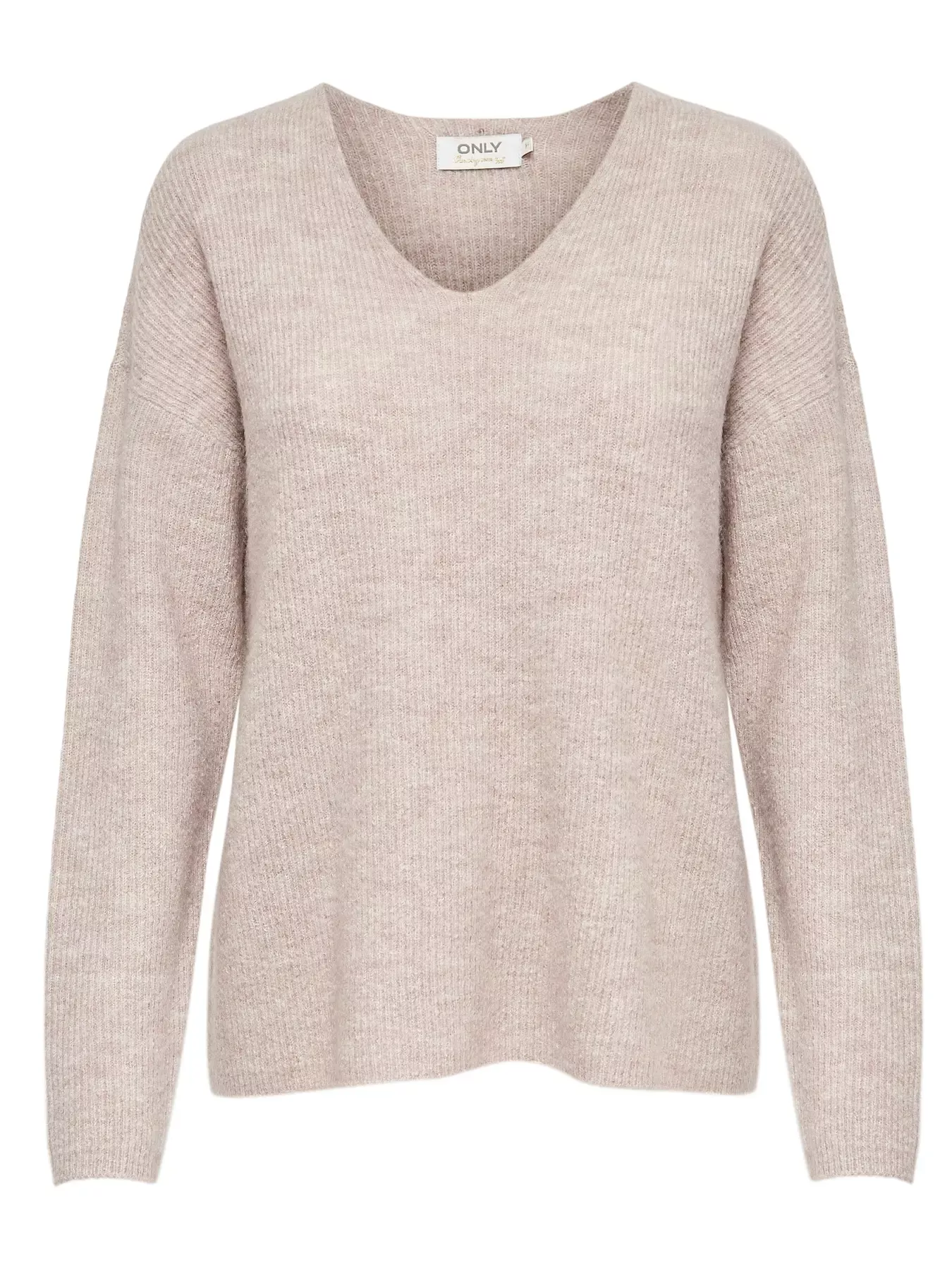 Pull col V à manches longues en tricot