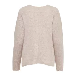 Pull col V à manches longues en tricot