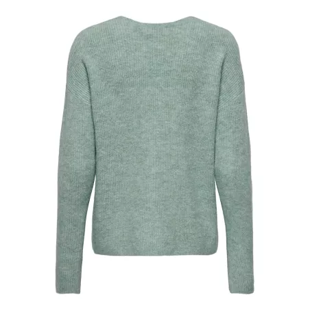 Pull col V à manches longues en tricot