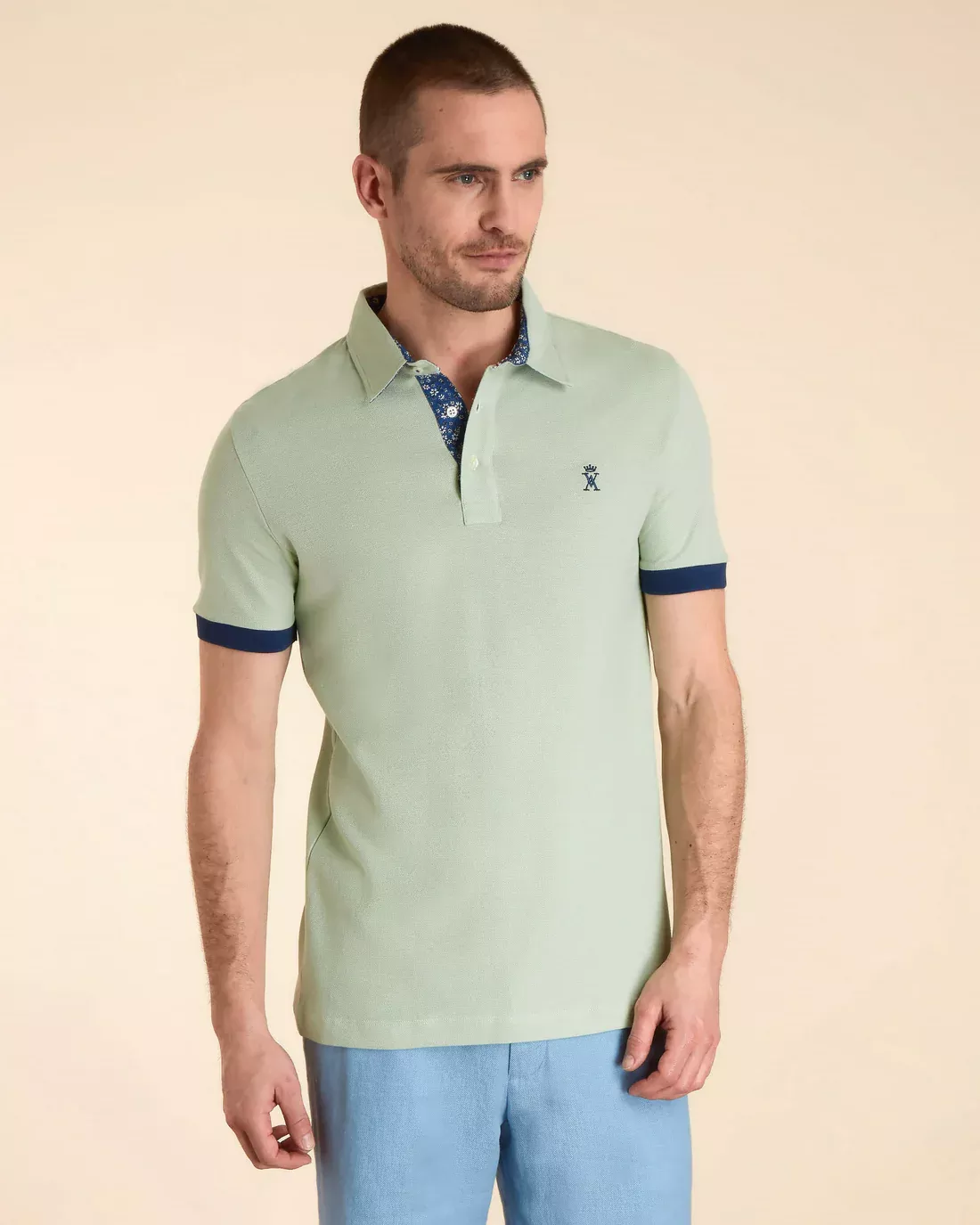 Polo à Détails Imprimé