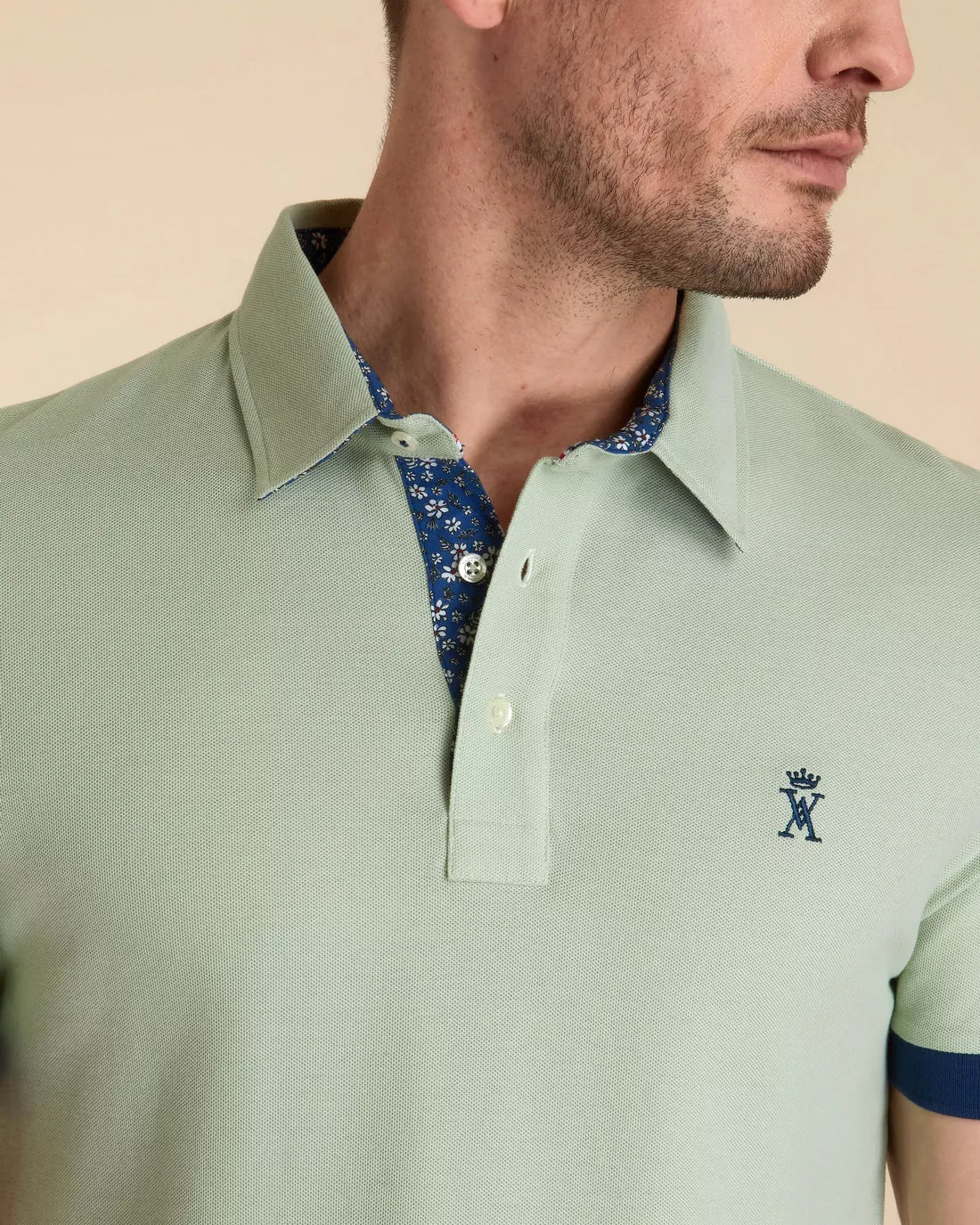 Polo à Détails Imprimé