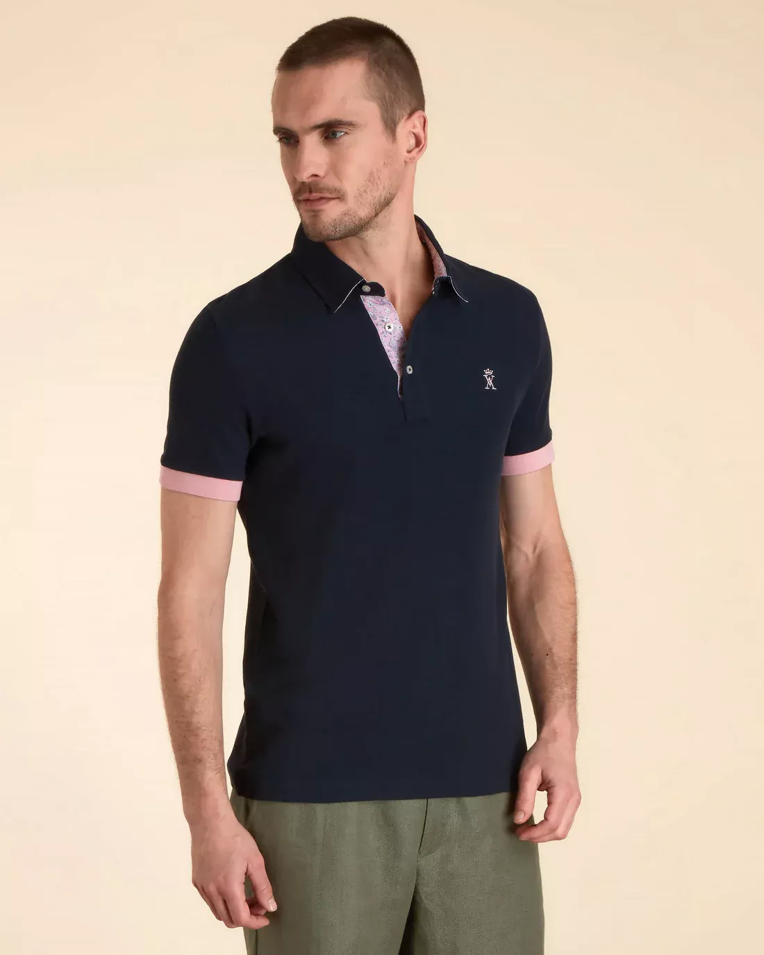 Polo à Détails Imprimé