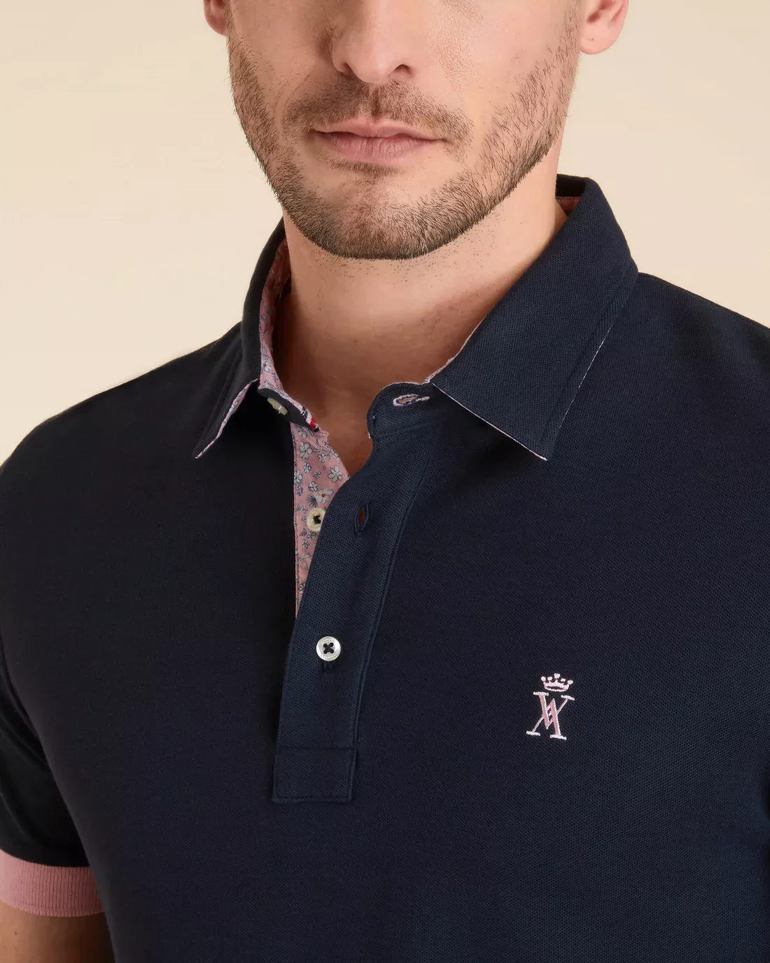 Polo à Détails Imprimé