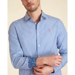Chemise Regular à Fines Rayures