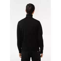 PULL À COL ROULÉ EN LAINE MÉRINOS UNIE