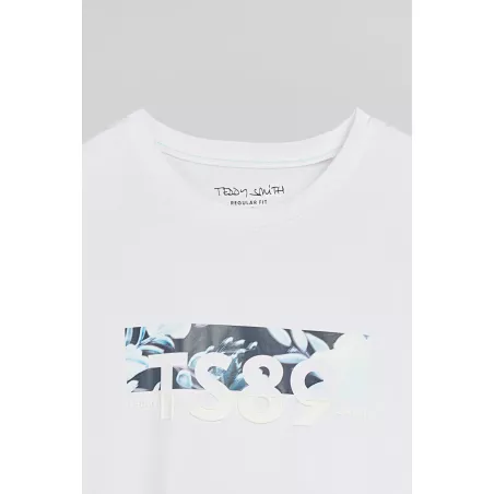 T-shirt T-EZIO 2 MC BLANC/FLORAL