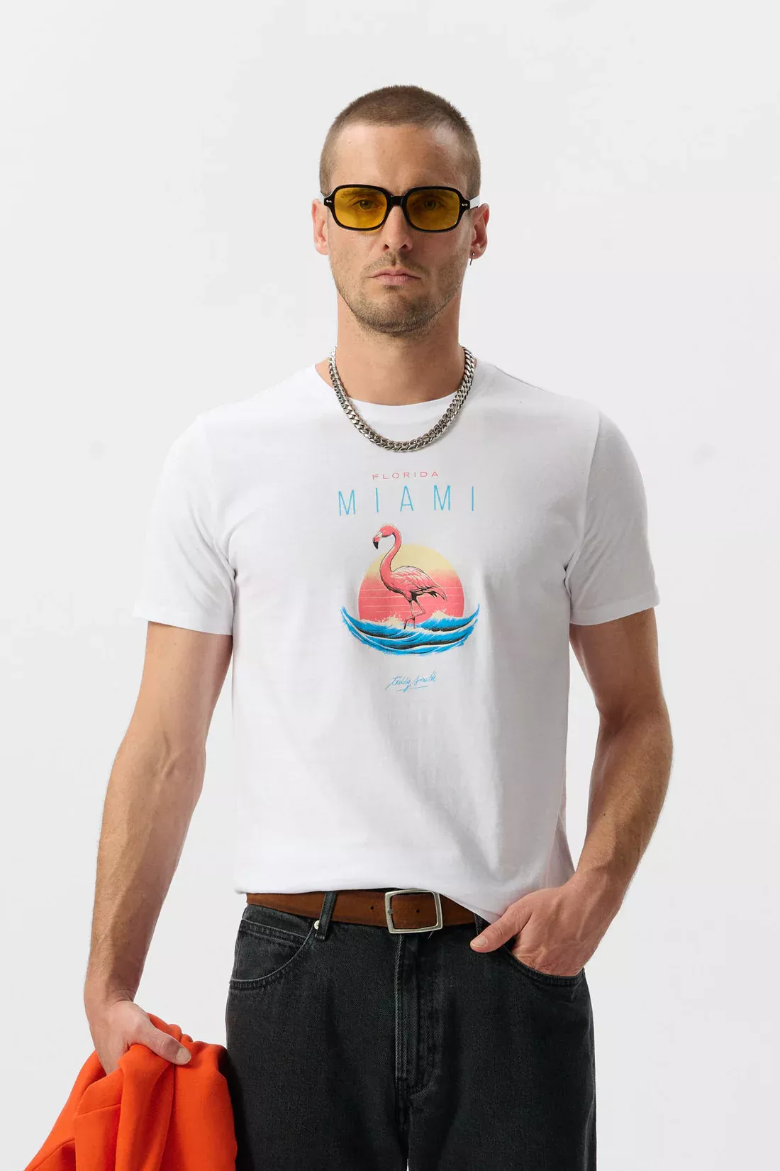 T-shirt T-MIAMI MC BLANC