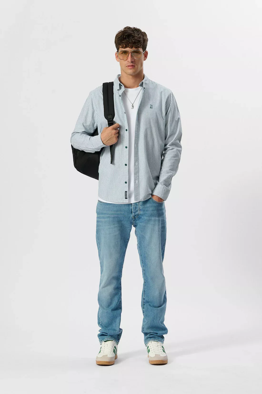 Chemise C-STANLEY ML DARK EMERALD