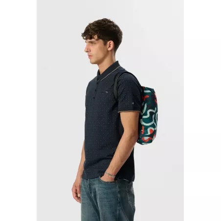 Polo PASY 2 MC TOTAL NAVY/MICRO DOTS