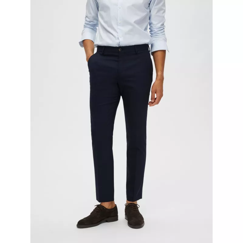 TISSÉ EN LAINE MÉLANGÉE PANTALON