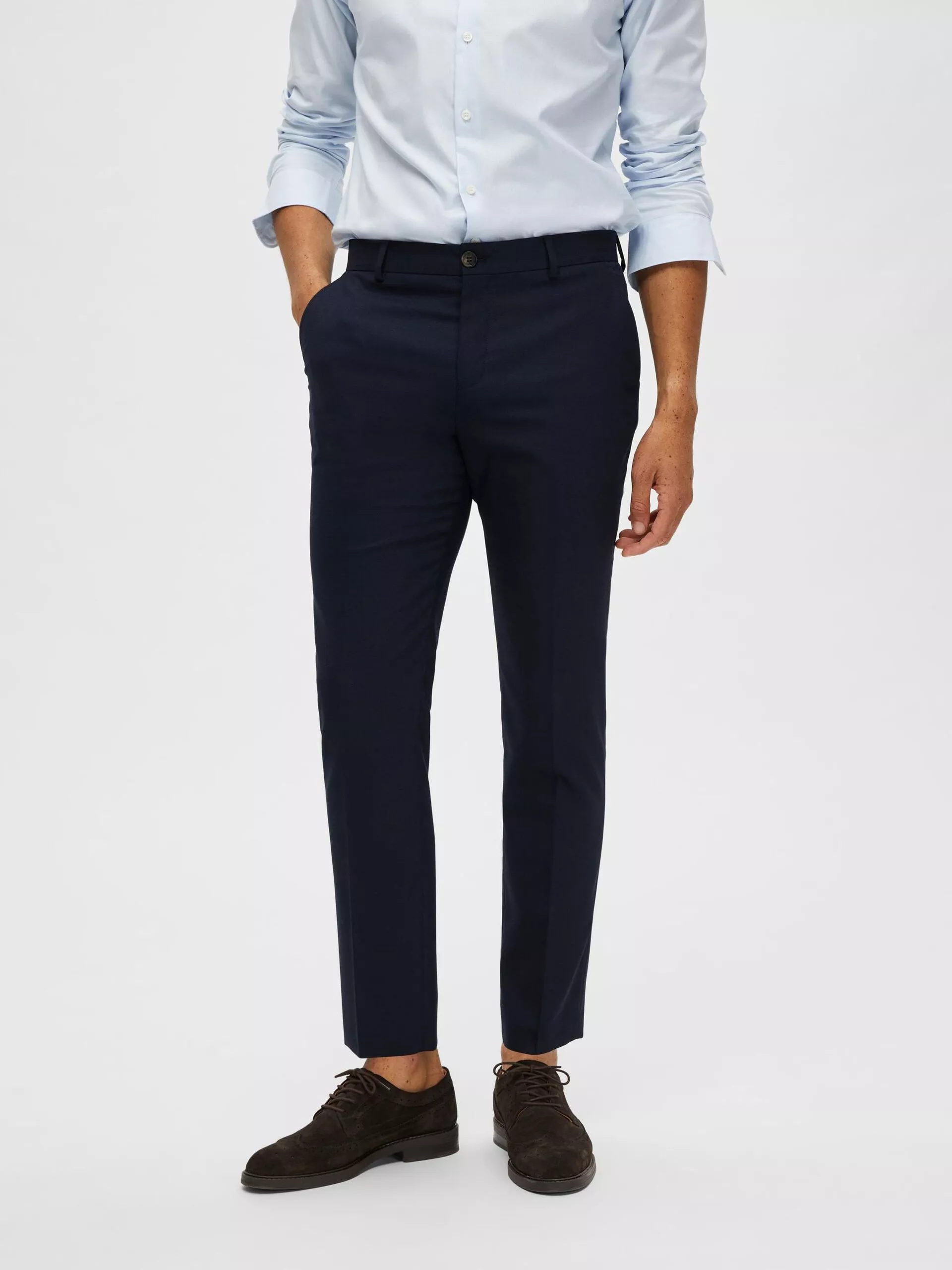 TISSÉ EN LAINE MÉLANGÉE PANTALON