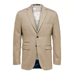 BLAZER TISSÉ EN LAINE MÉLANGÉE