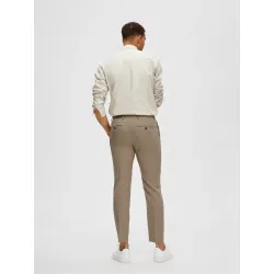 PANTALON TISSÉ EN LAINE MÉLANGÉE