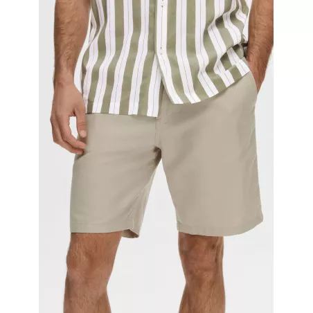 COUPE CLASSIQUE EN LIN MÉLANGÉ SHORT