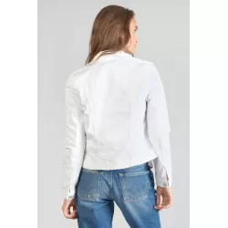 Veste en jeans Lilly blanche