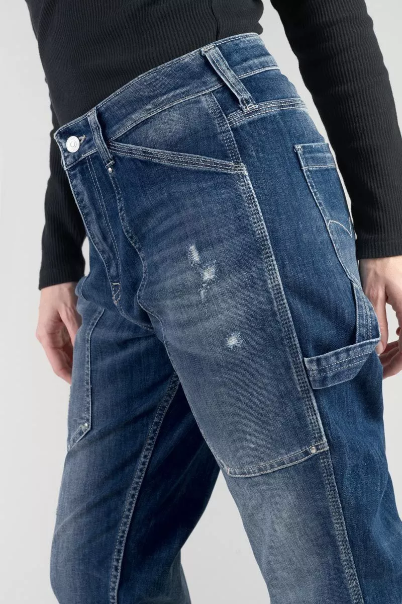 Jeans 400/60 girlfriend Union taille haute destroy bleu N°3