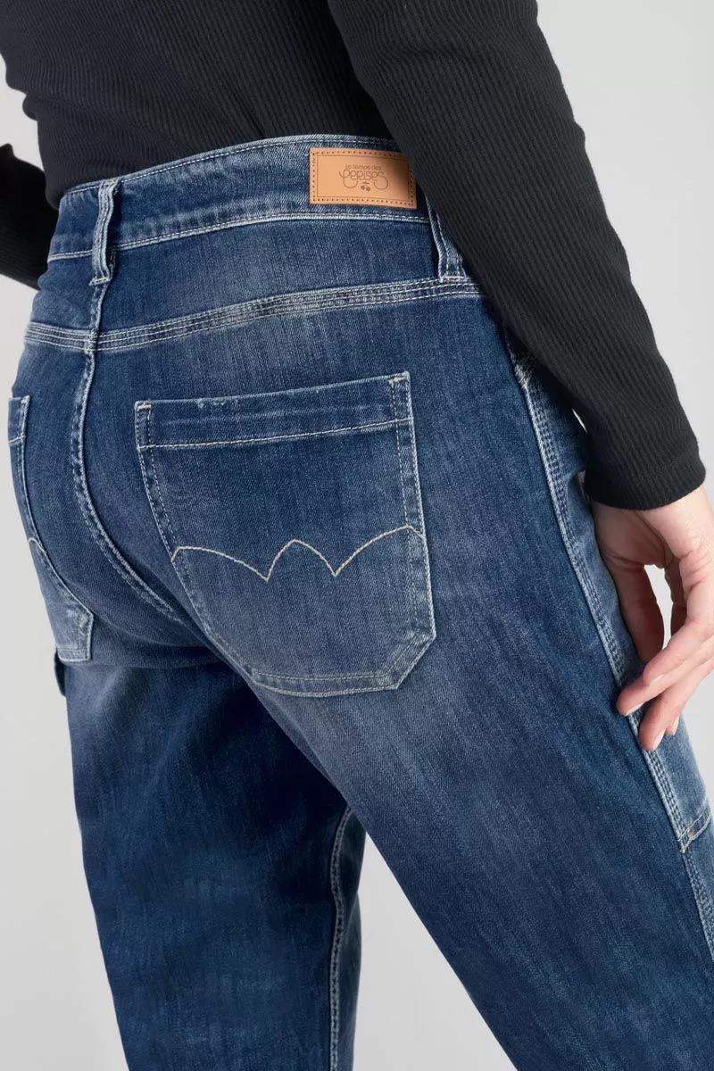 Jeans 400/60 girlfriend Union taille haute destroy bleu N°3