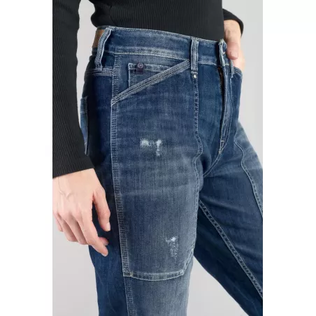 Jeans 400/60 girlfriend Union taille haute destroy bleu N°3