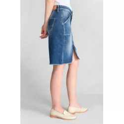 Jupe Ledisi en jeans bleu délavé