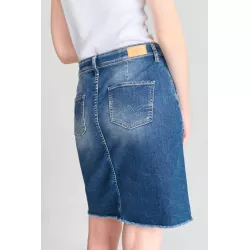 Jupe Ledisi en jeans bleu délavé