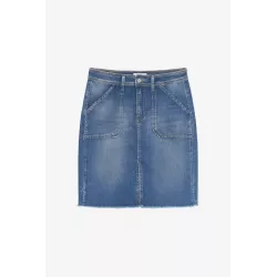 Jupe Ledisi en jeans bleu délavé