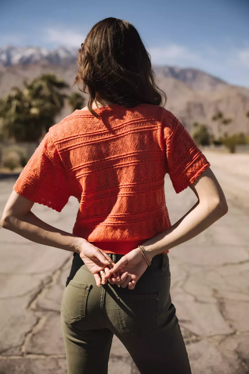 Cardigan en maille ajourée Pradda